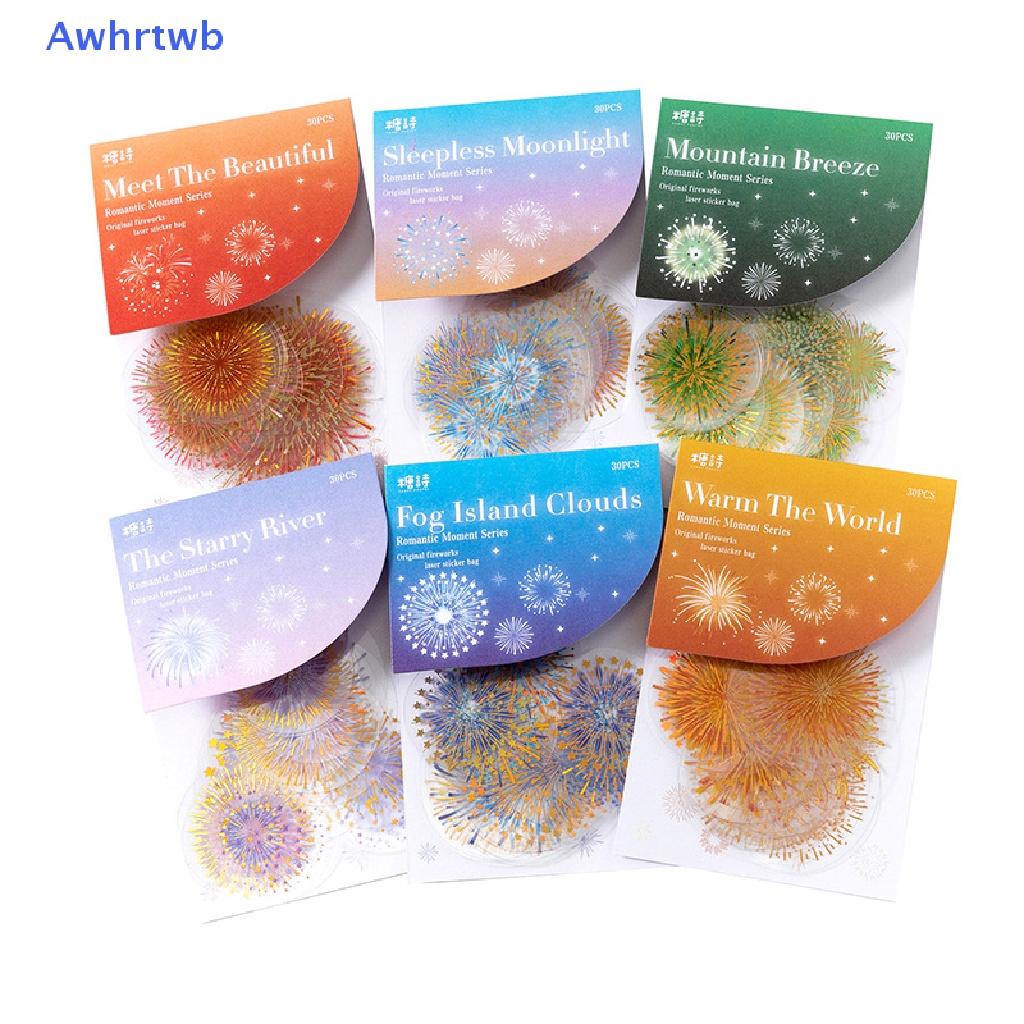 Bộ 30 Miếng Dán Trang Trí Sổ Tay / Nhật Ký Hình Thời Gian Lãng Mạn Mới