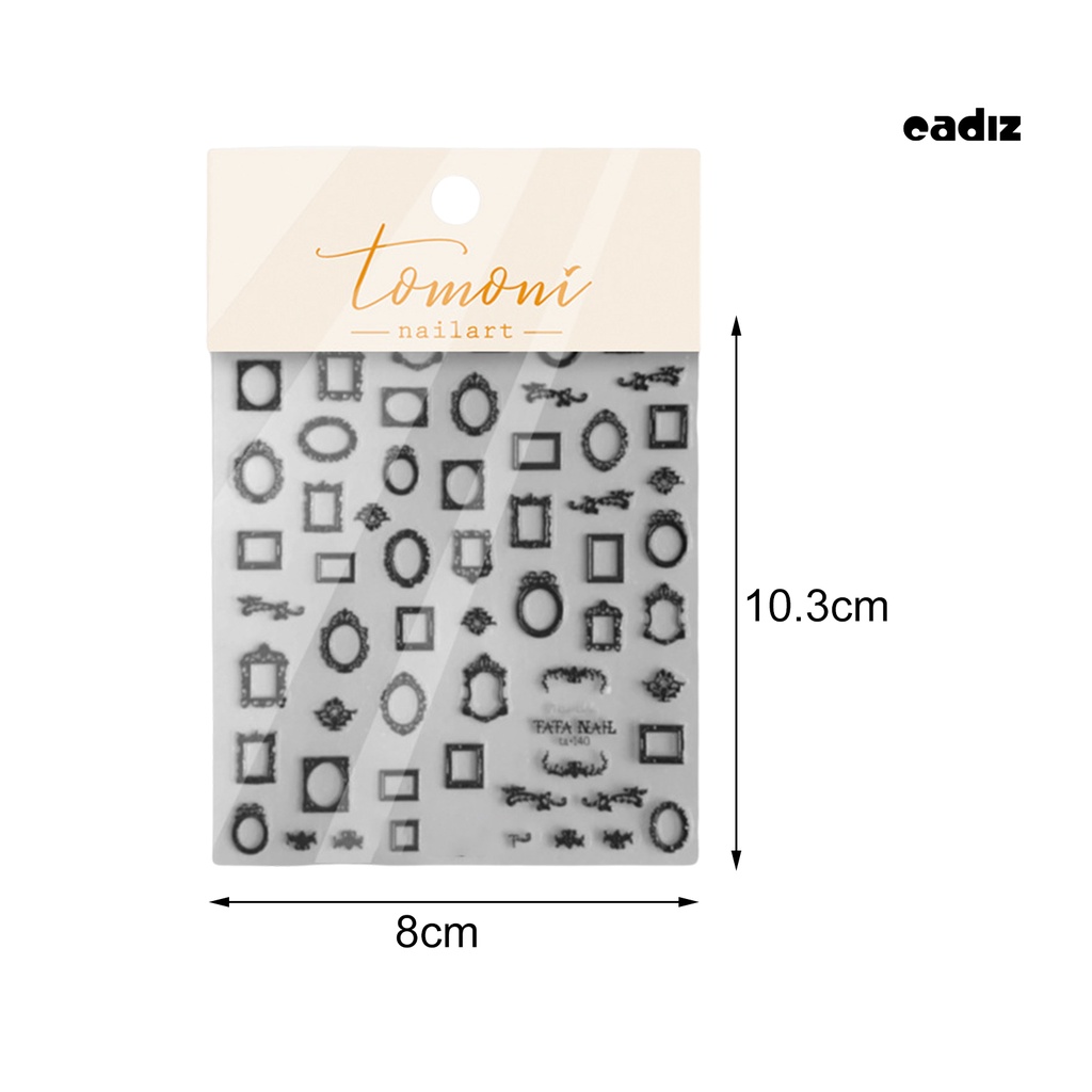 Miếng Dán Khung Ảnh Tự Dính Không Phai Mềm Mại Phong Cách Nhật Bản Retro Trang Trí Móng Tay DIY