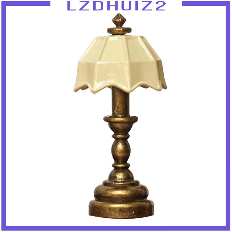 Đèn Bàn Mini Màu Be Trang Trí Nhà Búp Bê 1: 12