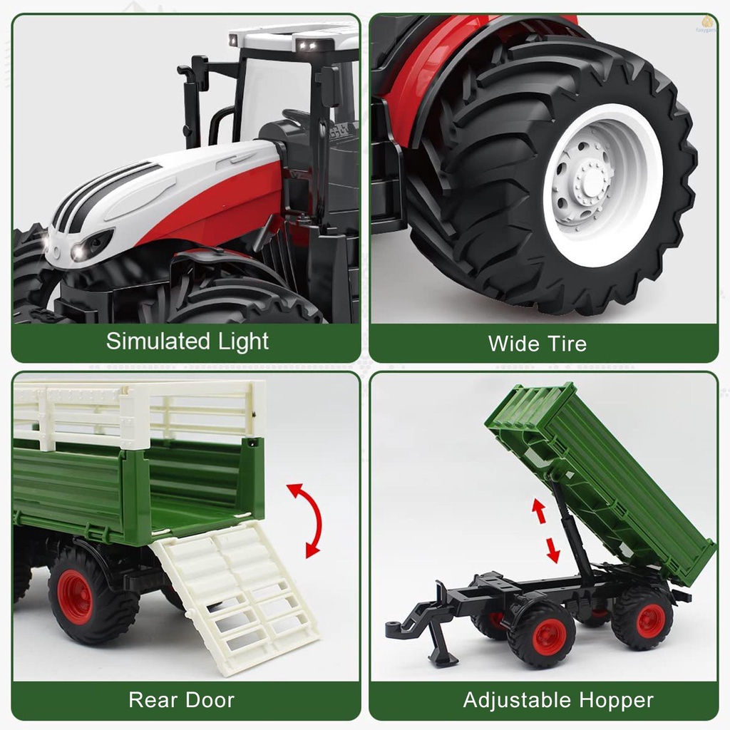 Đồ Chơi Máy Kéo Điều Khiển Từ Xa 2.4Ghz Tỉ Lệ 1: 24