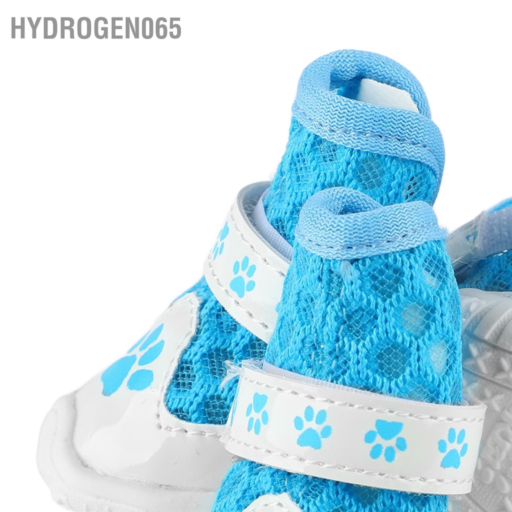 Hydrogen065 4 Boot Cho Chó Mùa Hè Thời Trang Lưới Thoáng Khí Nhẹ Chống Trơn Trượt Chân Bảo Vệ Ngoài Trời Đi Bộ
