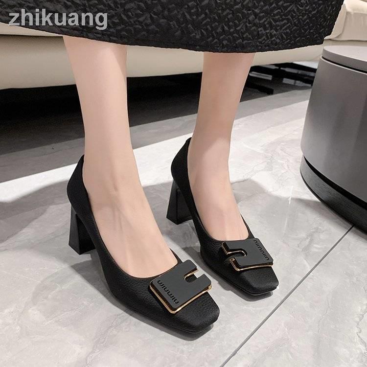 Giày Cao Gót Da Mềm Thoải Mái Thời Trang Pháp 2023 Cho Nữ