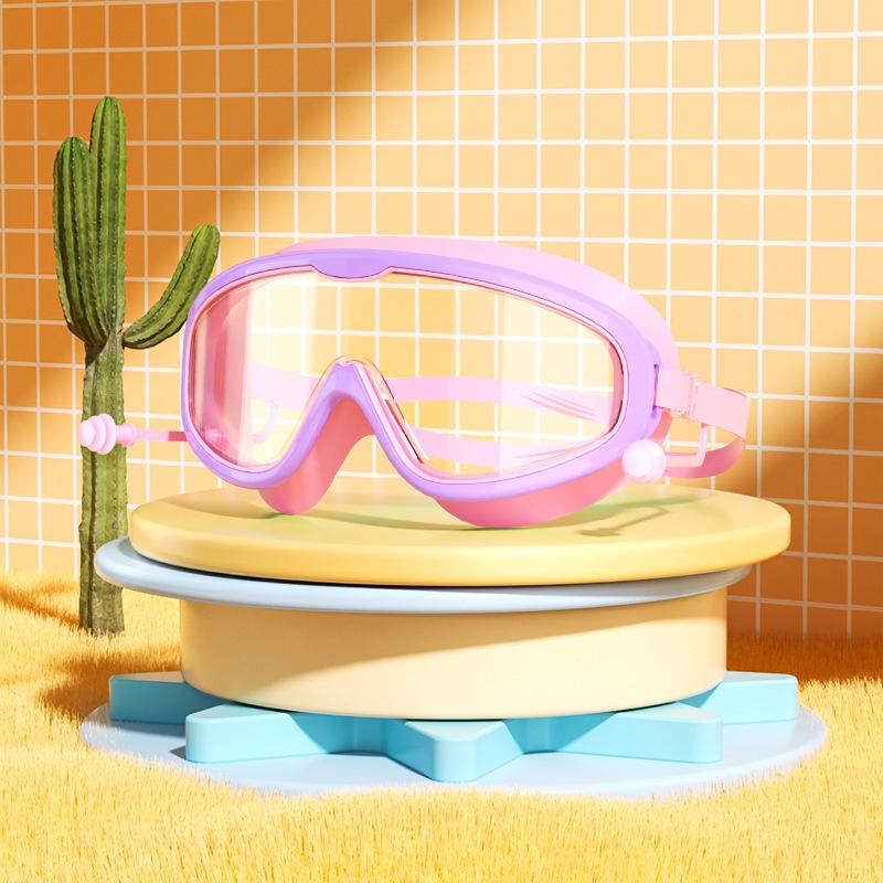 Kính Bơi Gọng Silicone Lớn Chống Sương Mù Mau Khô Cho Trẻ Em