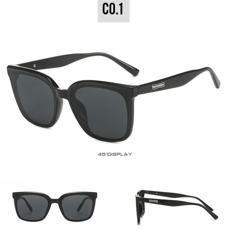 Kính Mát Gọng Vuông Kim Loại Phong Cách Retro Hàn Quốc