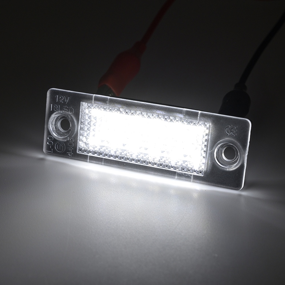 Set 2 Đèn led Ánh Sáng Trắng Gắn Biển Số Xe Ô Tô vw Cadillac golf jetta passat touran transporter for skoda