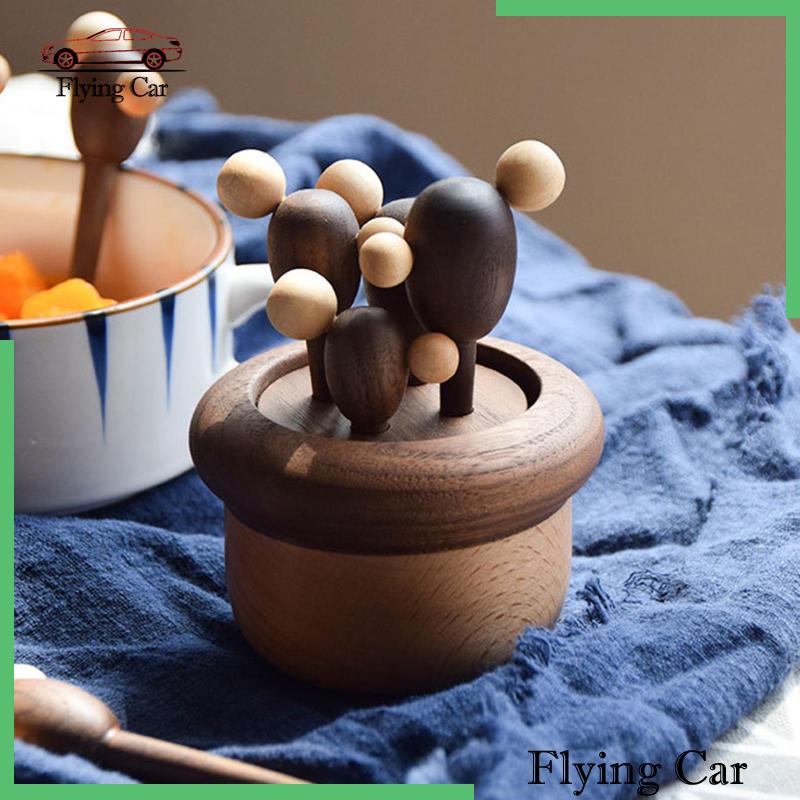 Nĩa Ăn Trái Cây Bằng Gỗ Dễ Thương Lzdjfmy2