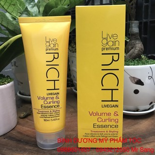 KEM DƯỠNG TẠO KIỂU TÓC UỐN XOĂN LIVEGAIN RICH VOLUME & CURLING ESENCE 160ml *NEW*