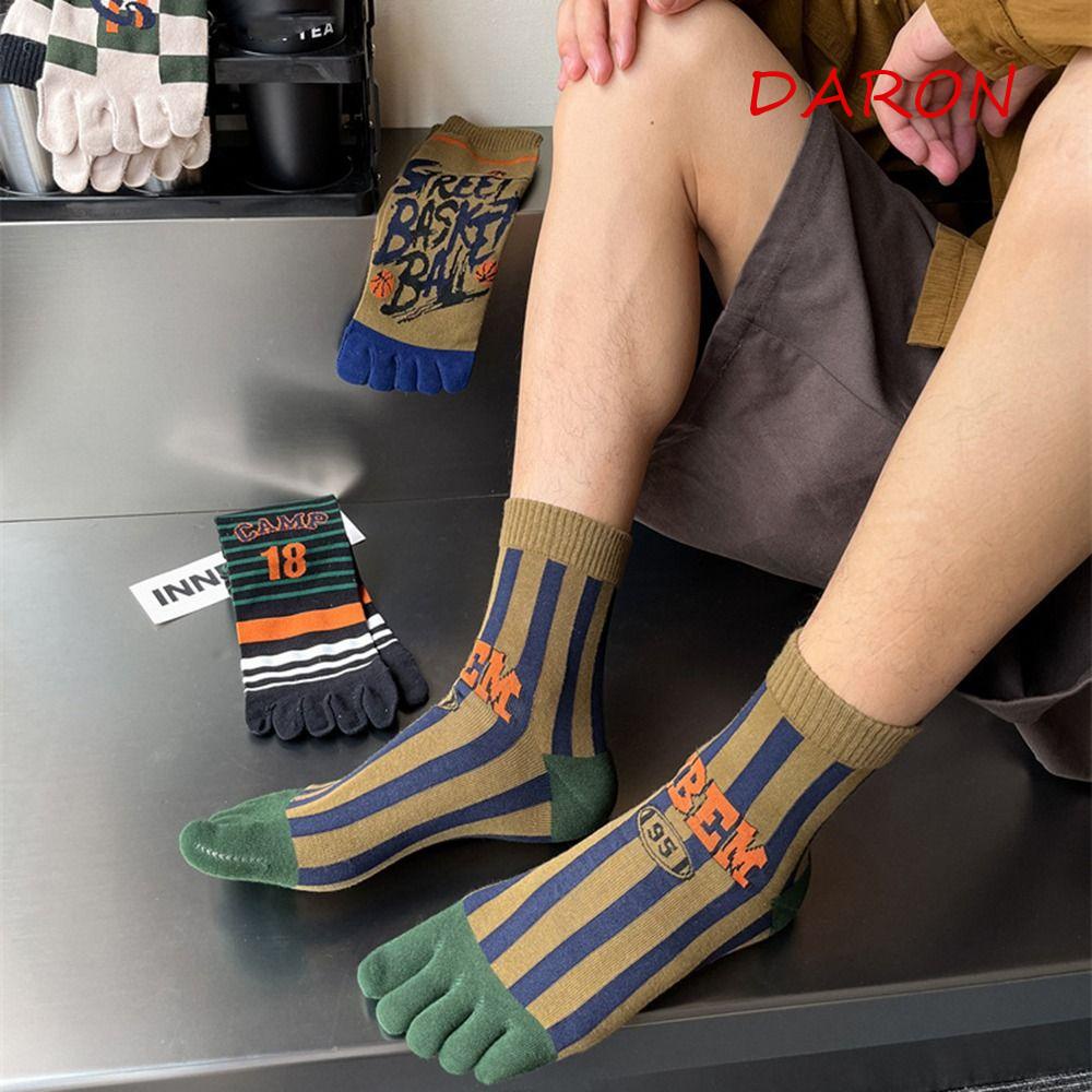 Vớ Cotton Năm Ngón Mềm Mại Co Giãn Họa Tiết Mặt Cười Cá Tính