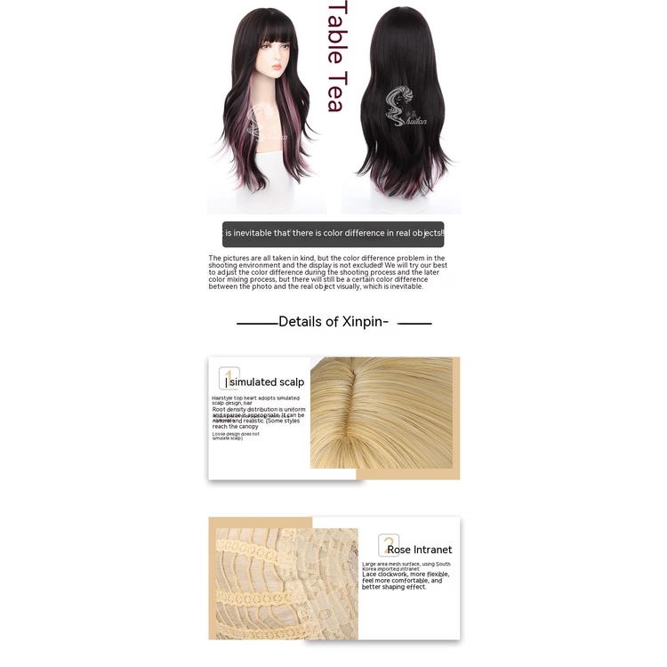 Bộ Tóc Giả Dài Xoăn Tự Nhiên Thời Trang Dành Cho Nữ