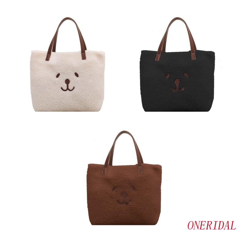 Túi Xách Du Lịch Cỡ Lớn Bằng Vải Bông Mềm Hình Gấu Hoạt Hình Cho Nữ