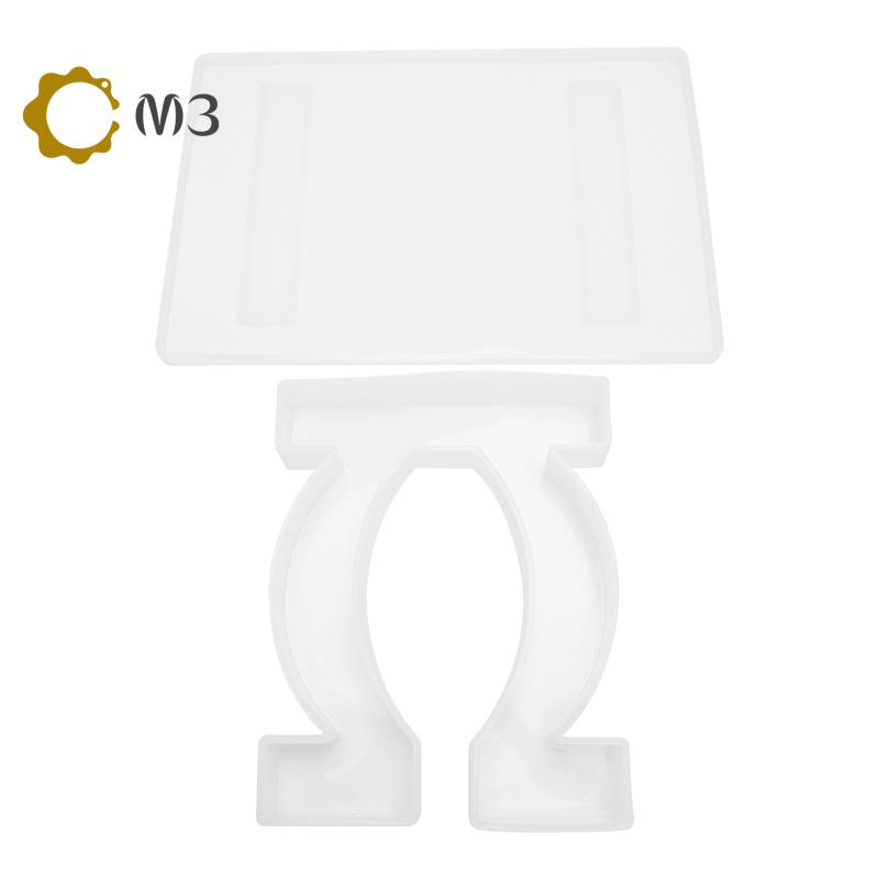 Bộ Khuôn Silicone Epoxy Resin Làm Khay Đỡ Bàn / Ghế Đẩu / Máy Tính Để Bàn DIY