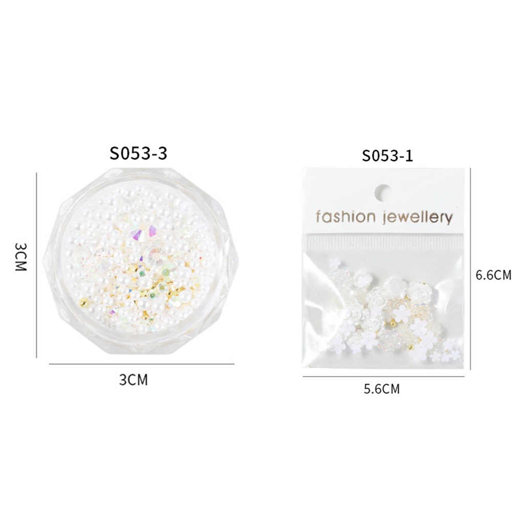 1 Bộ Hạt Charm Lấp Lánh Bằng Thép Trang Trí Móng Tay DIY