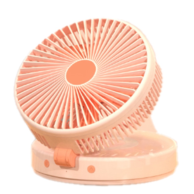Quạt Mini Cầm Tay Có Thể Sạc Lại Kèm Đèn Ngủ Tiện Dụng Cho Văn Phòng