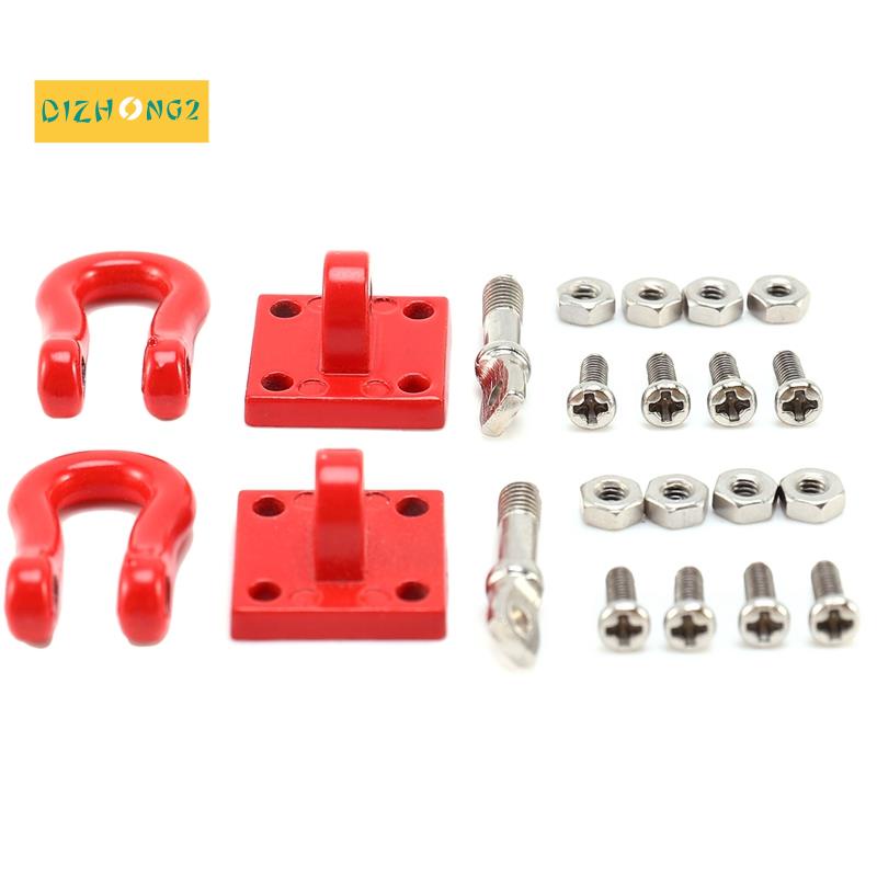 Bộ 2 Móc Kéo Cản Trước / Sau Bằng Kim Loại Gọn Nhẹ Cho Xe Hơi Wpl Rc