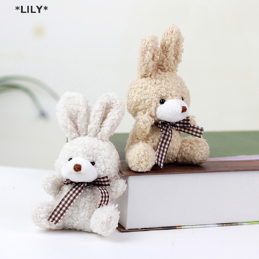 LILY 11Cm Dễ Thương Thỏ Bow Sang Trọng Nhồi Bông Búp Bê Tie Bunny Mềm Gối Đồ Chơi Sang Trọng Kid Món Quà uuu