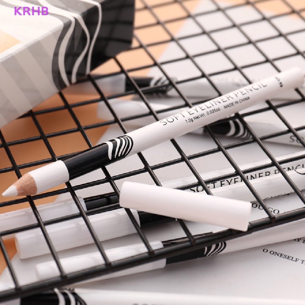 Set 12 Bút Kẻ Mắt Màu Trắng Mềm Mượt Chống Thấm Nước Độc Đáo