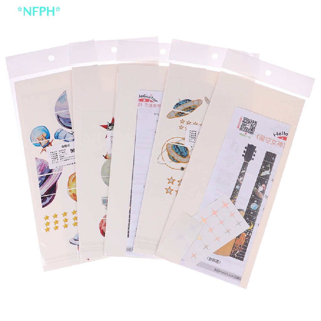 Miếng Dán Trang Trí Đàn Guitar Bass Họa Tiết Không Gian DIY Mới Áo Thun Thiết Kế Mới Năng Động Thời Trang