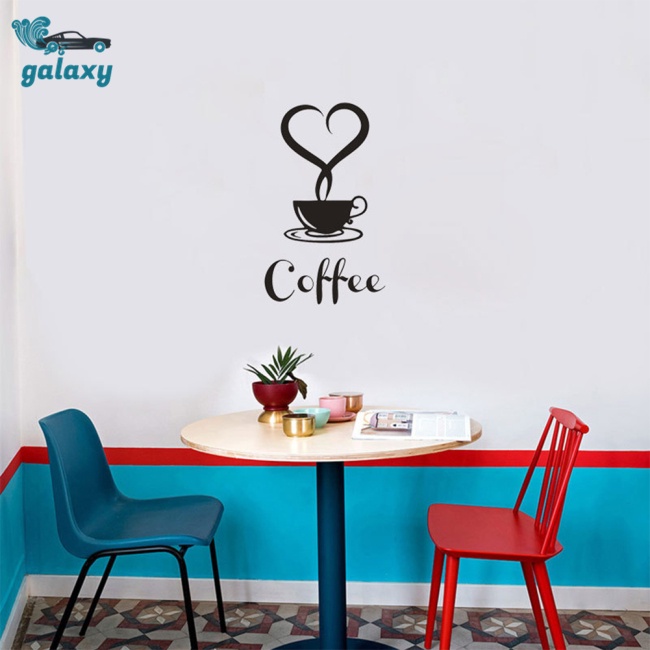 Galaxy Miếng Dán Tường Bằng Pvc Chống Dầu Chống Bẩn Họa Tiết Cốc Cà Phê Độc Đáo Trang Trí Nhà Cửa