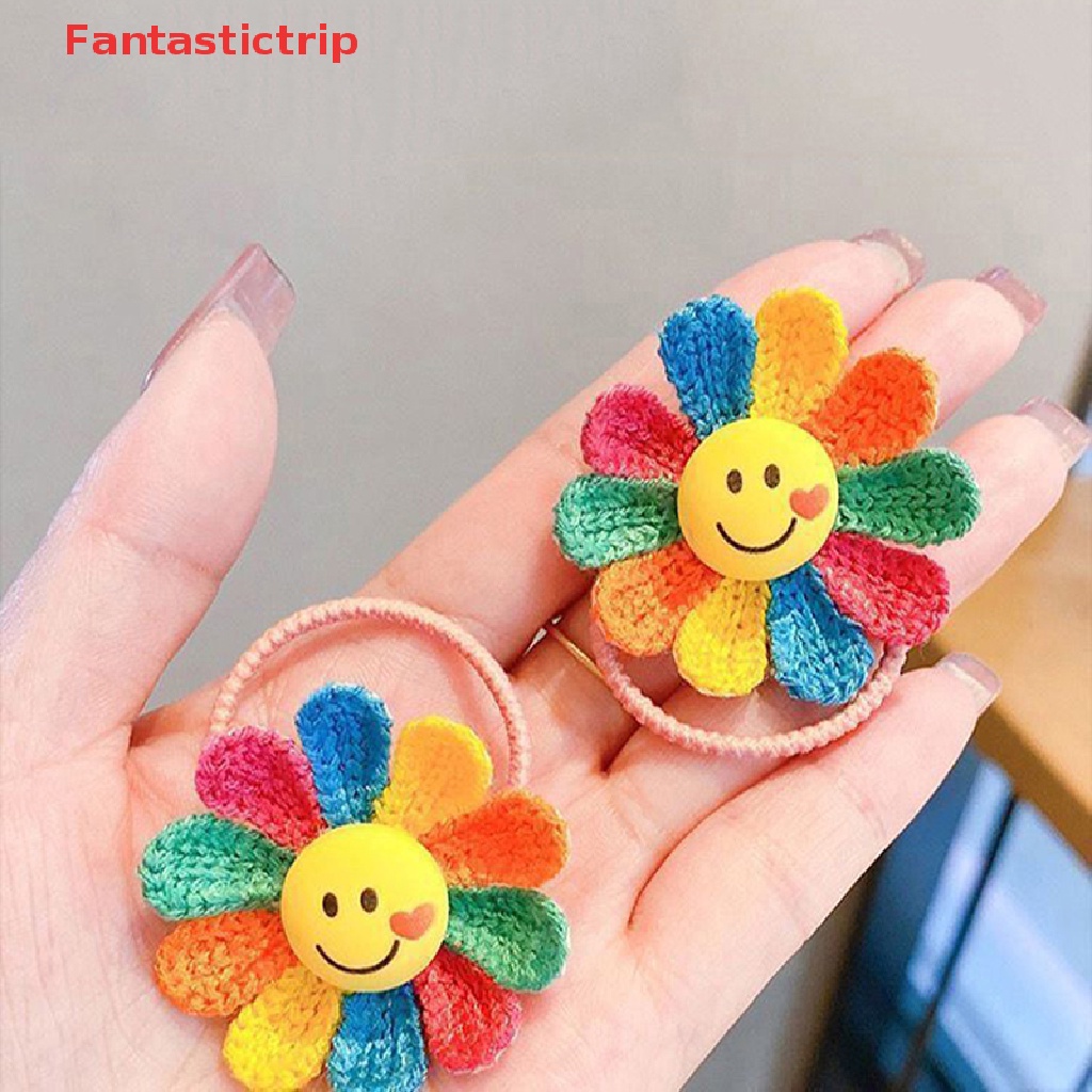 Set 1 / 5 Kẹp Tóc Hoa Hướng Dương Mặt Cười Cho Bé Gái Mới