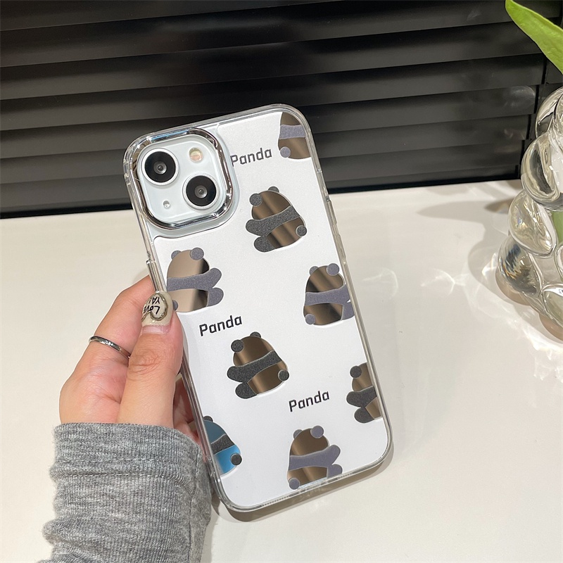 Ốp Điện Thoại Cứng Chống Sốc Tráng Gương Hình Thú Hoạt Hình Cho iPhone 14 13 12 11 Pro Max 14 Plus