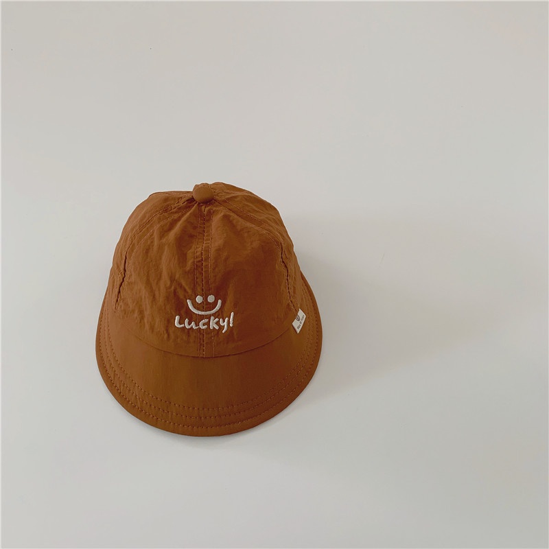 Mũ Lưỡi Trai Vành Mềm Mại Nhanh Khô Thêu Chữ Thời Trang Mùa Hè Dành Cho Trẻ Nhỏ 0-2 Tuổi