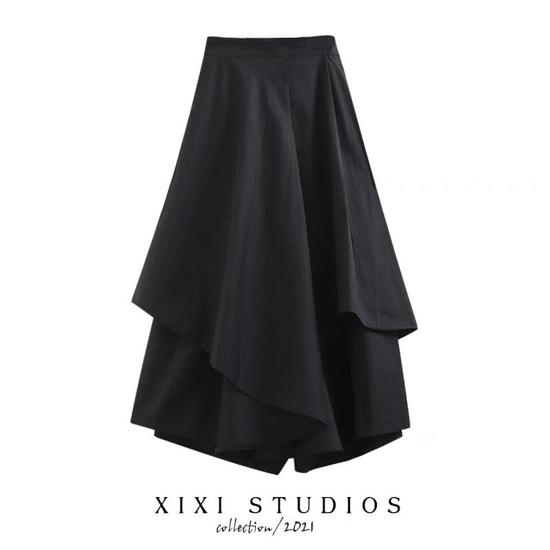 Chân Váy Đen Lưng Cao Co Giãn Thời Trang Mùa Hè 2023 Dành Cho Nữ