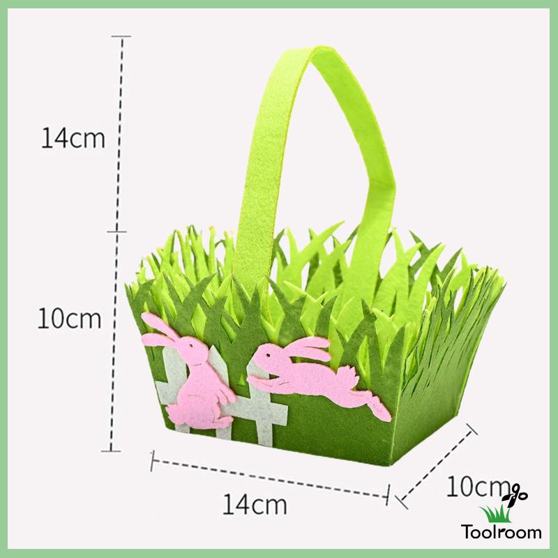 Giỏ Đựng Trứng Phục Sinh Bằng Vải Không Dệt Có Tay Cầm Tiện Dụng