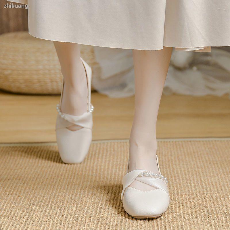 Giày Mary Jane Gót Thấp Thời Trang Mùa Xuân 2023 Cho Nữ