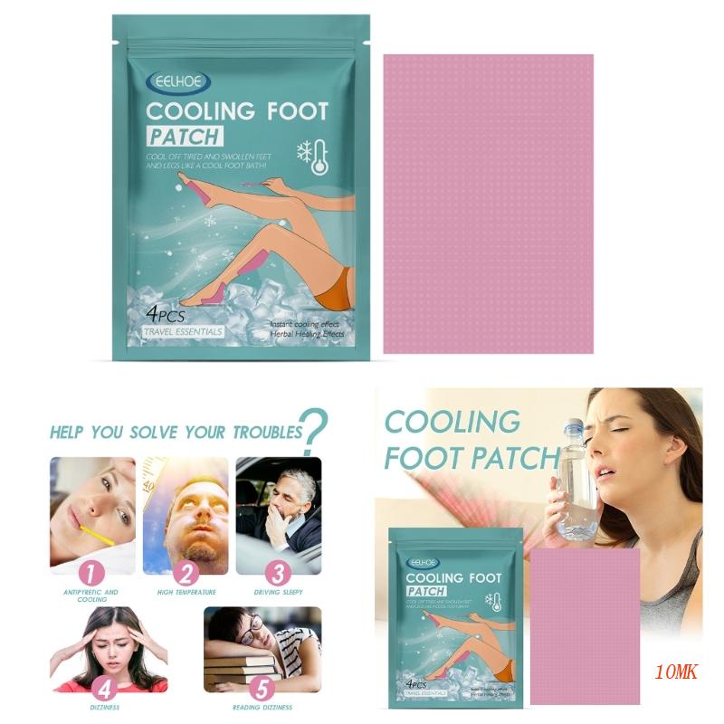 Set 4 Miếng Dán Làm Mát Giảm Mệt Mỏi Hiệu Quả