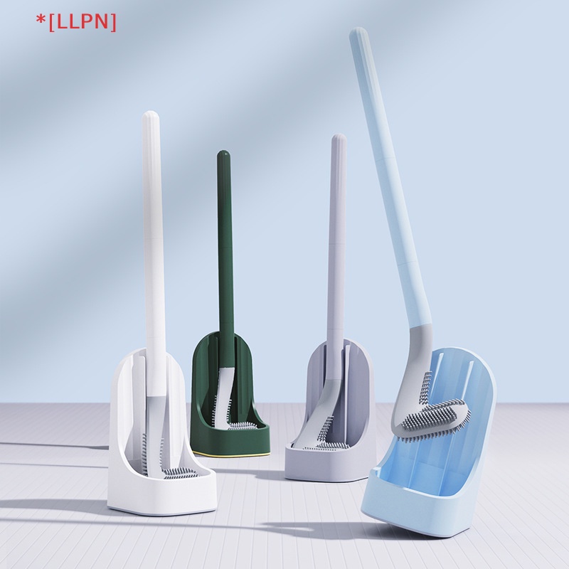 Bàn Chải Chào Mừng Nhà Vệ Sinh Bằng Silicone Tay Cầm Dài Có Thể Uốn Cong