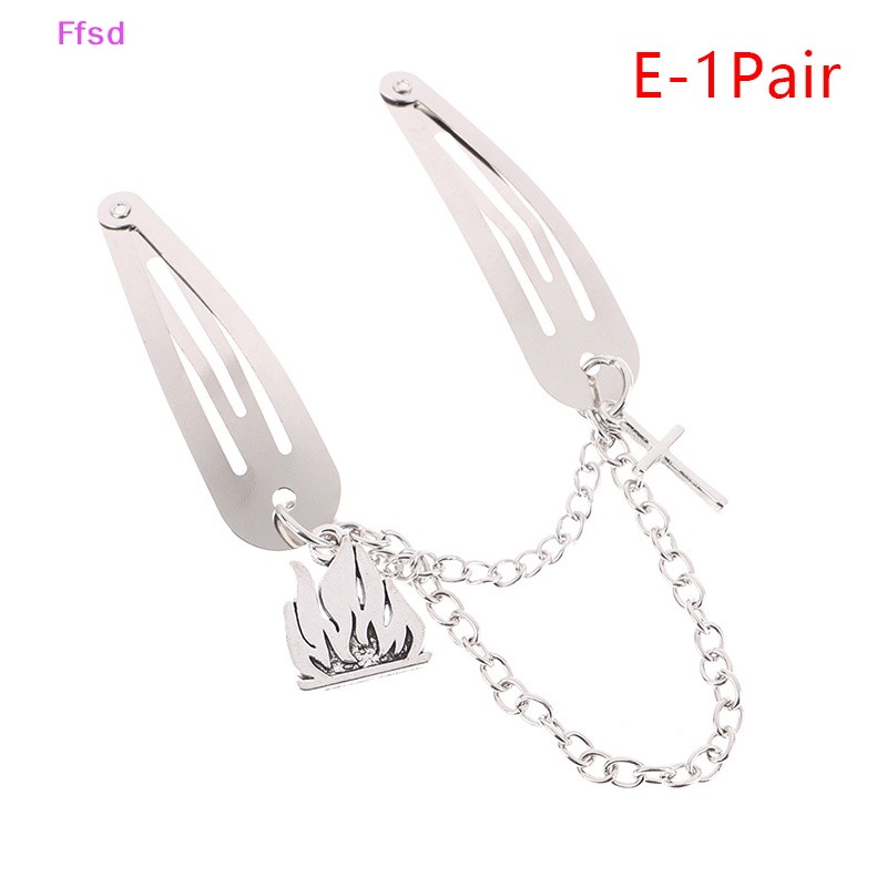 {Ffsd} Kẹp Tóc Chuỗi Xích Kim Loại Hình Bướm Phong Cách Punk Thời Trang Dự Tiệc Halloween * Bán Chạy