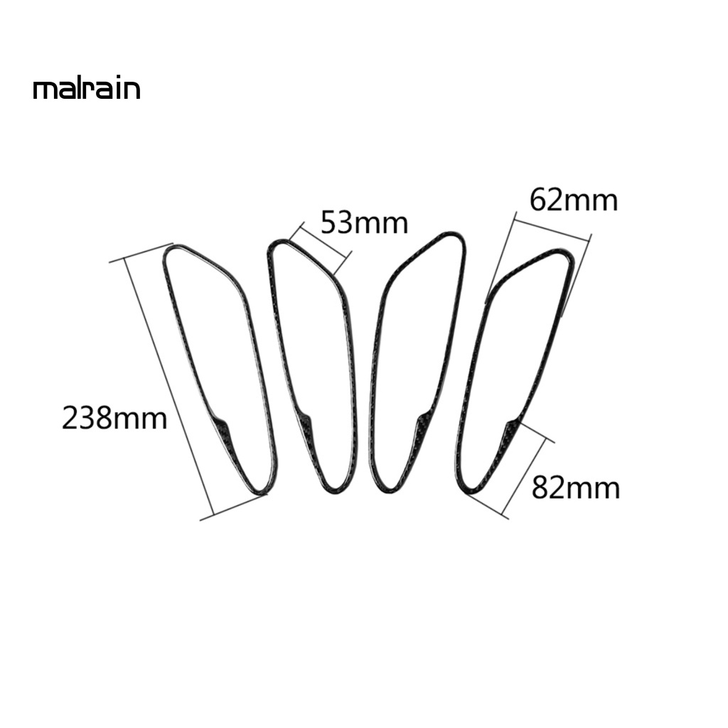 Bộ 4 Miếng Dán Trang Trí Tay Nắm Cửa Trong Xe Hơi Alfa Romeo Giulia 17-19