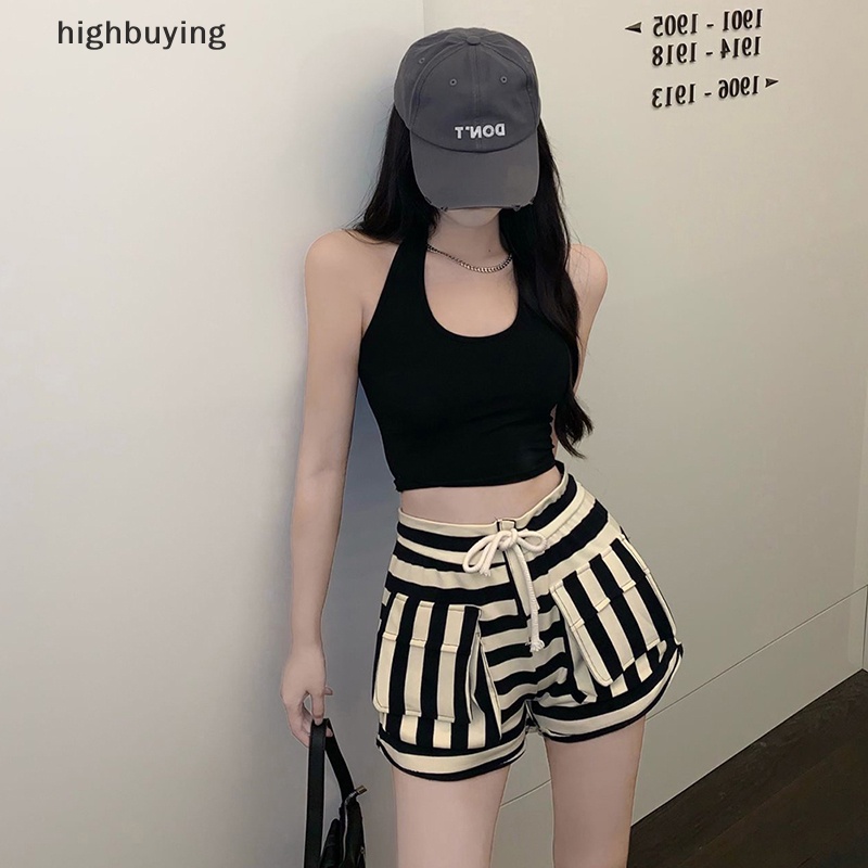 Quần Short Thể Thao Lưng Thun Rút Dây Thoáng Khí Thời Trang Mùa Hè Phong Cách Hàn Quốc