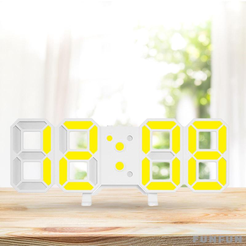 Đồng Hồ Báo Thức Kỹ Thuật Số 3D Màn Hình LED Cỡ Lớn Treo Tường Trang Trí Phòng Ngủ / Nông Trại / Văn Phòng