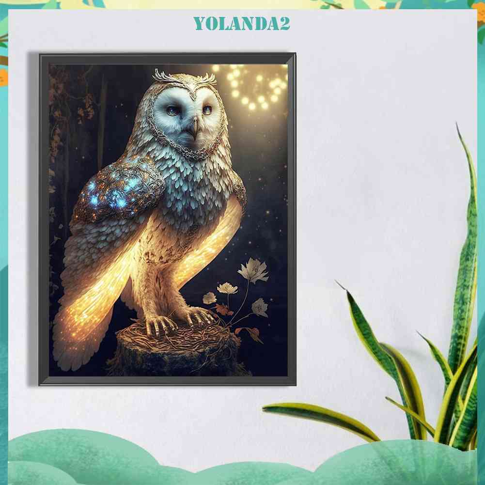 Tranh Đính Đá Kim Cương Toàn Bộ 5D DIY Hình Vẽ Con Cú