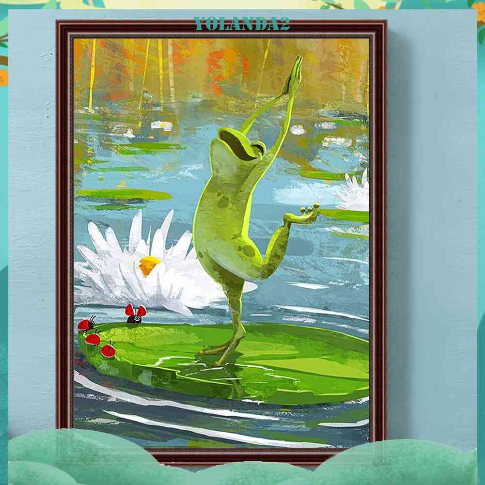 Tranh Đính Đá Kim Cương Toàn Bộ 5D DIY Hình Vẽ Ếch