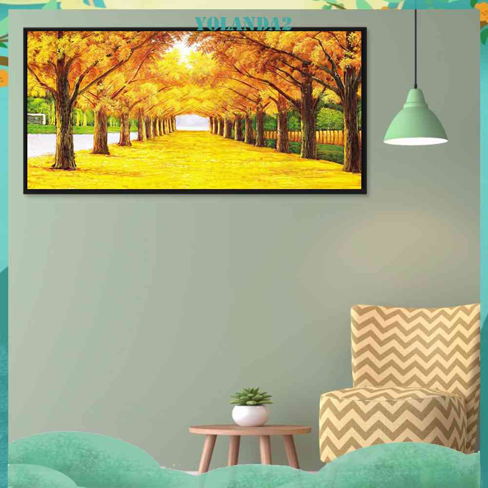 Bộ Tranh Đính Đá 5D Tự Làm Toàn Diện Họa Tiết Đường Lá Phong