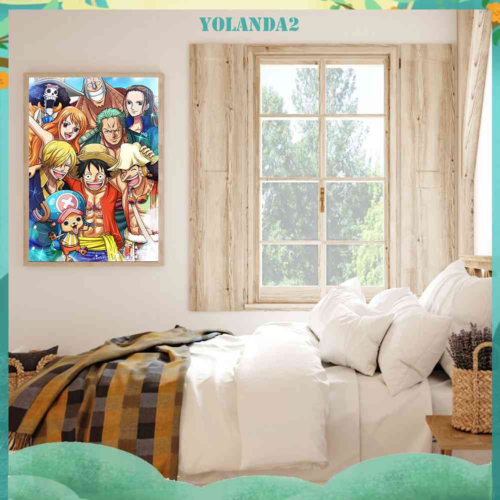 Bộ Tranh Đính Đá 5D Tự Làm Họa Tiết One Piece Độc Đáo