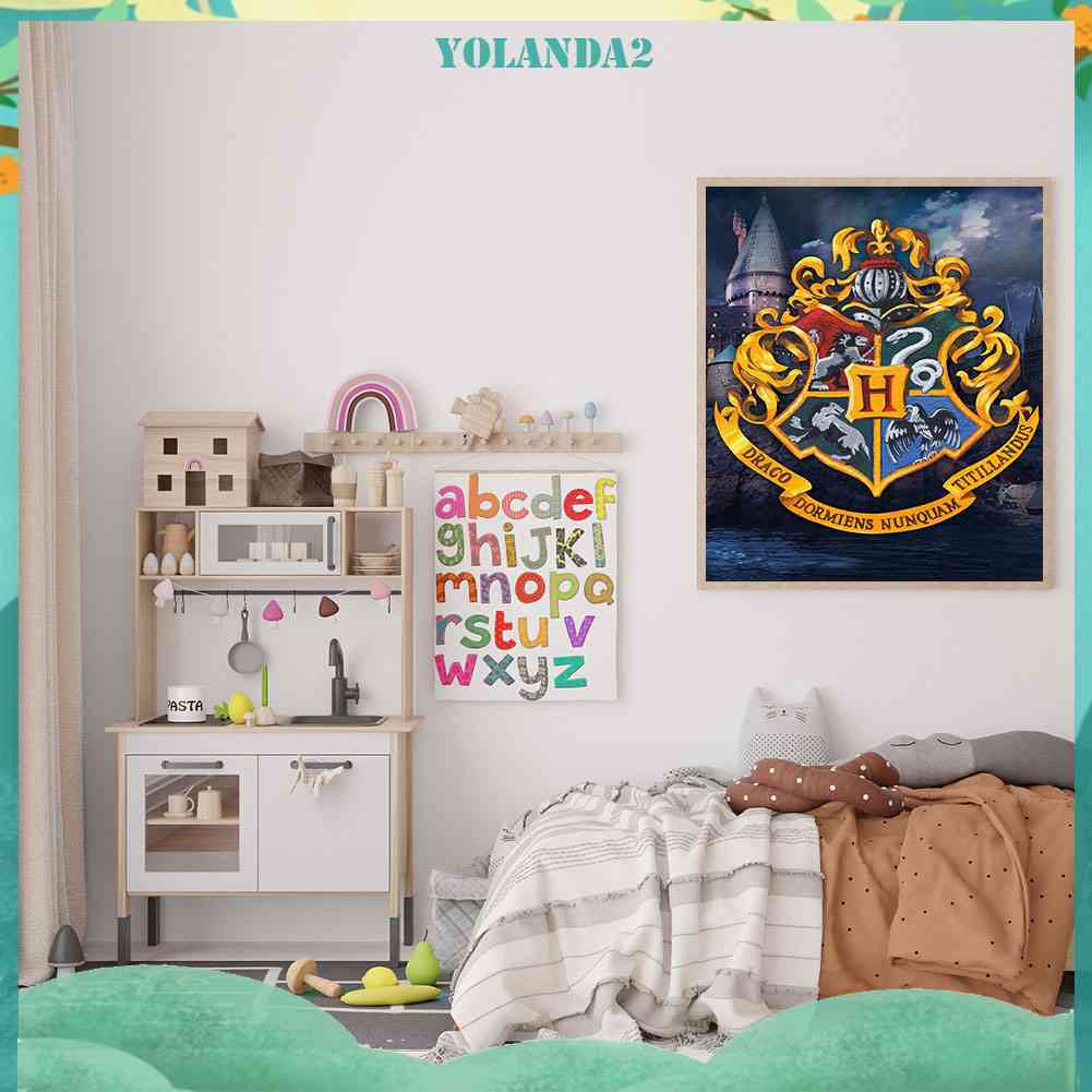 Tranh Đính Đá Kim Cương Toàn Bộ 5D DIY Hình Vẽ Harry Potter Trang Trí Nhà Cửa