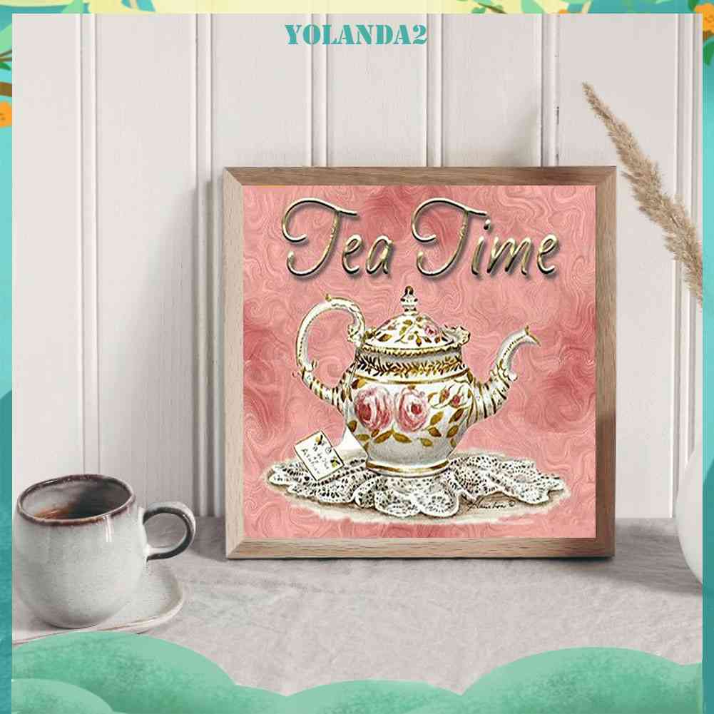 Tranh Đính Đá Kim Cương Toàn Bộ 5D DIY Hình Vẽ Tách Cà Phê