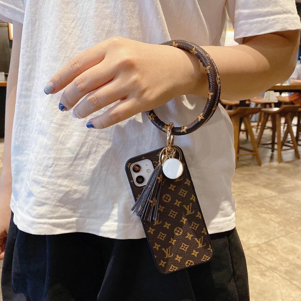 Ốp Điện Thoại Da Có Dây Đeo Sang Trọng Hợp Thời Trang Cho iPhone 14Pro Max 13promax 12 11