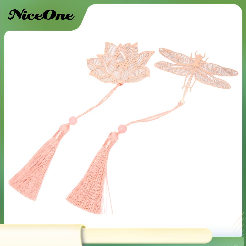 NiceOne 2 Chiếc Hoa Hồng Vàng Rỗng Đánh Dấu Trang Với Tua Rua Thanh Lịch Đẹp Thép Không Gỉ Mạ Kim Loại Dành Cho Những Người Yêu Sách Đọc