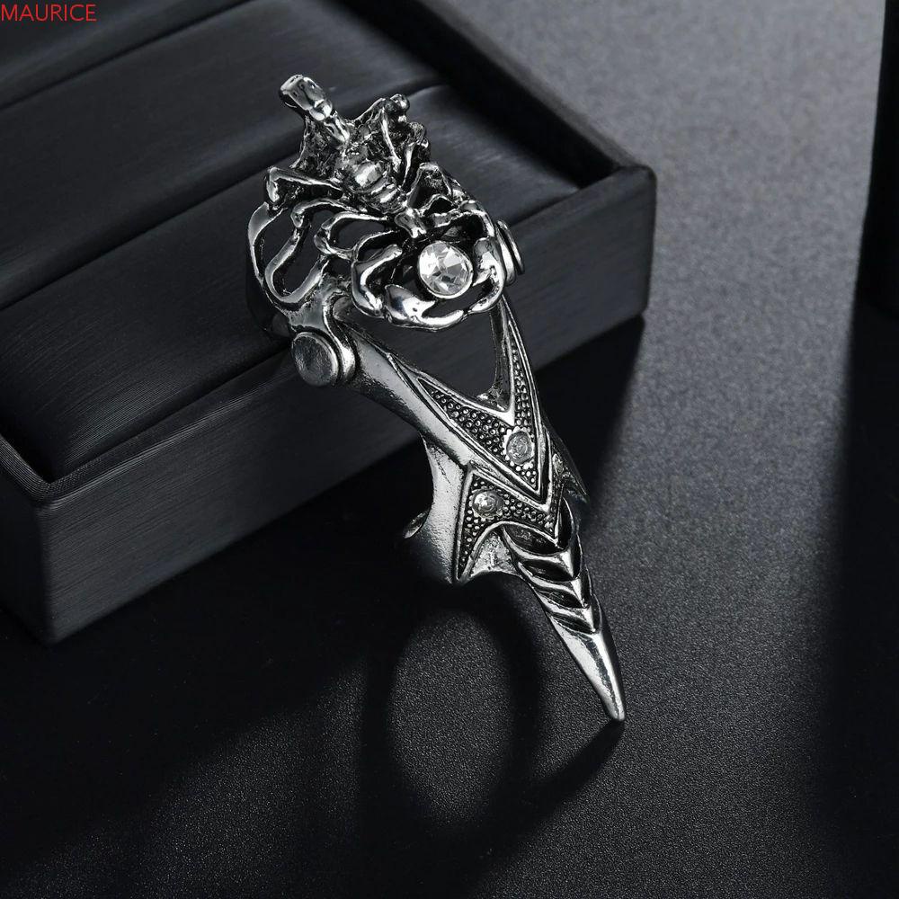 Nhẫn Hợp Kim Hình Móng Vuốt Rồng Phong Cách Gothic Cổ Điển Có Thể Điều Chỉnh Kích Cỡ Cho Nữ