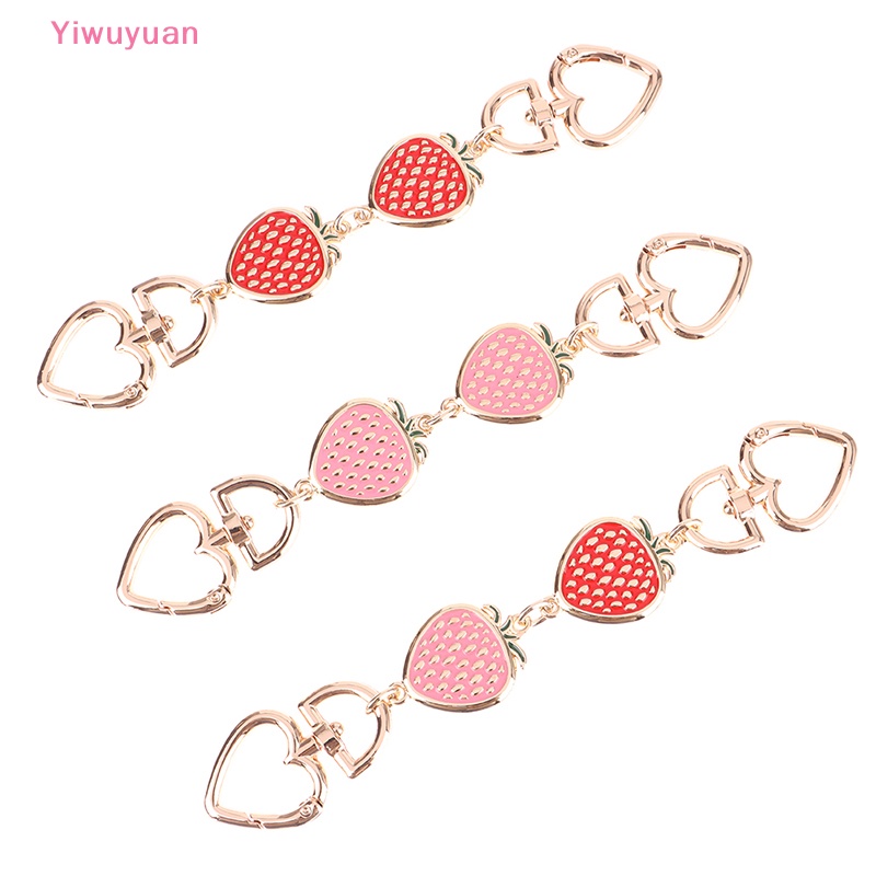 < Yiwuyuan > Dây Xích Mở Rộng Thay Thế Hình Quả Dâu Dễ Thương Trang Trí Túi Xách Mới