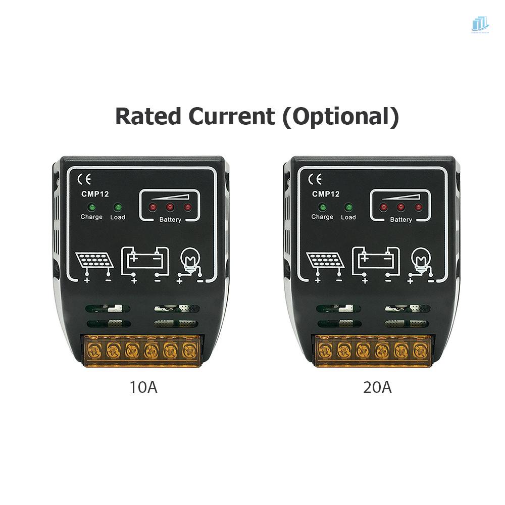 Bộ Điều Khiển Sạc Năng Lượng Mặt Trời 12V / 24V 20A 20A Tự Xóa Sự Bảo Vệ