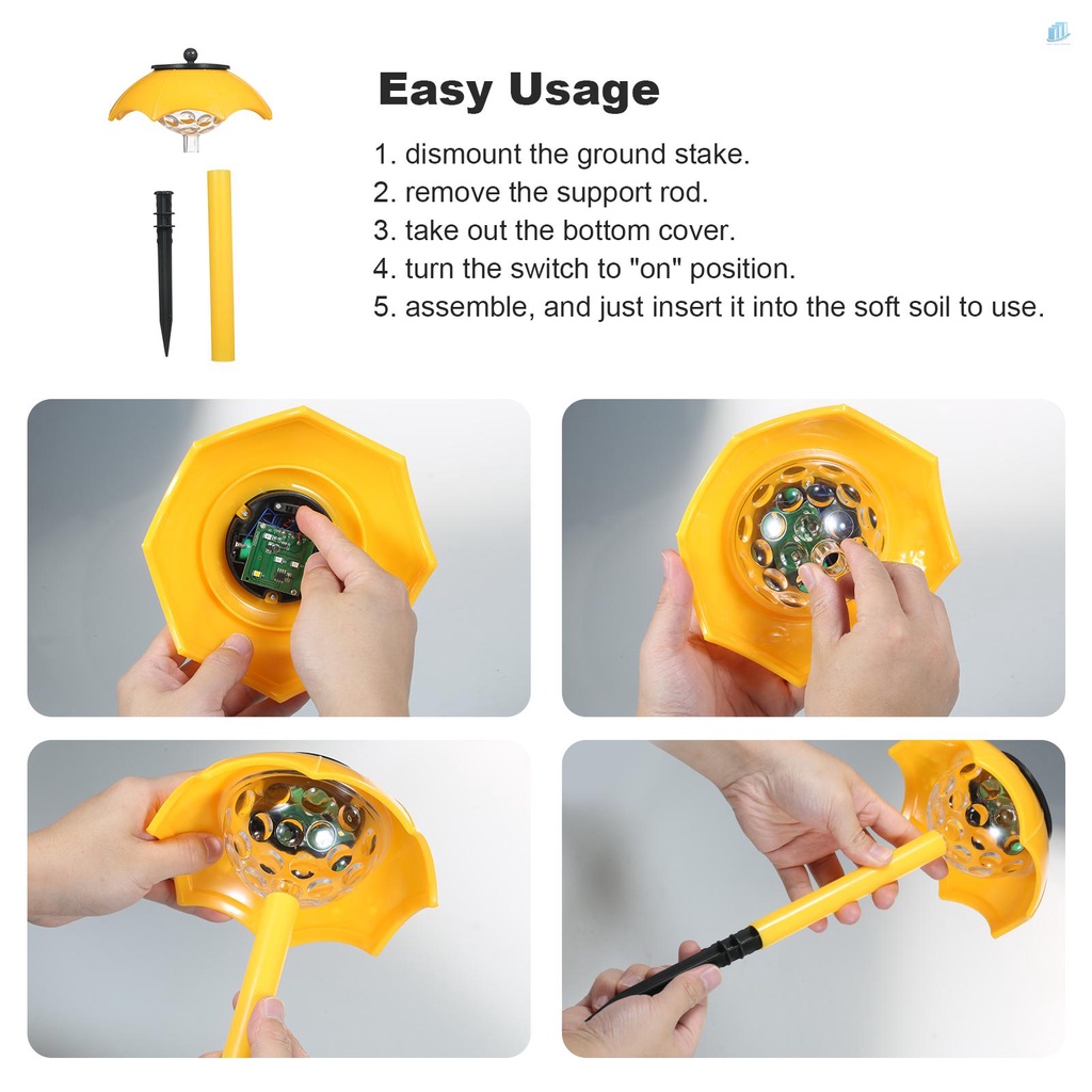 Đèn Trang Trí Sân Vườn Dùng Năng Lượng Mặt Trời Chống Thấm Nước IP65 Thay Đổi 4 Màu Sắc s2mwvn