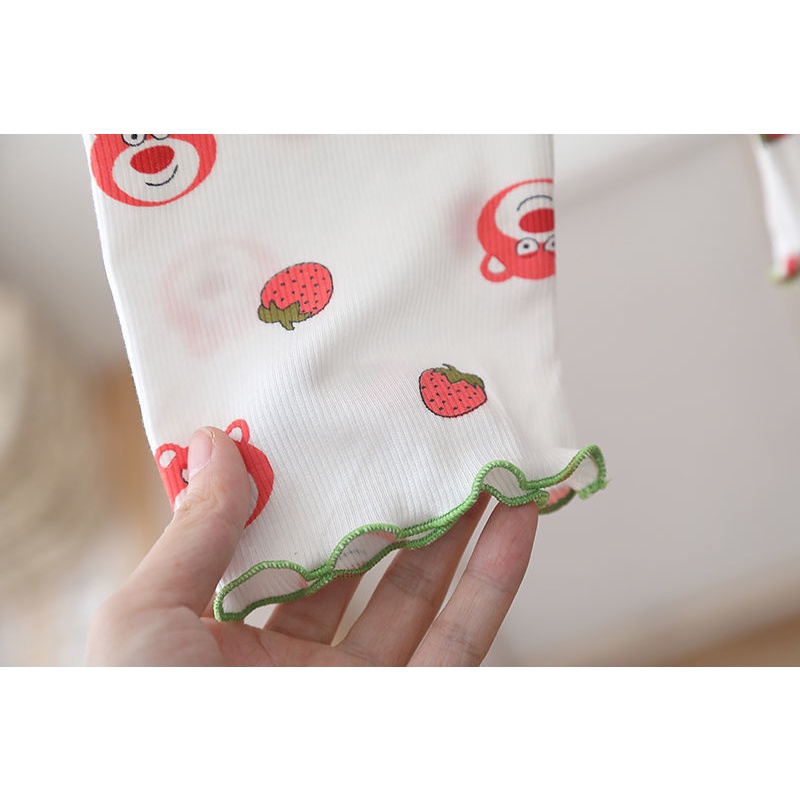 Bộ Đồ Ngủ Bằng Lụa Mát Phong Cách Hàn Quốc Thời Trang Mùa Hè Kích Thước 90-140CM Dành Cho Bé Gái