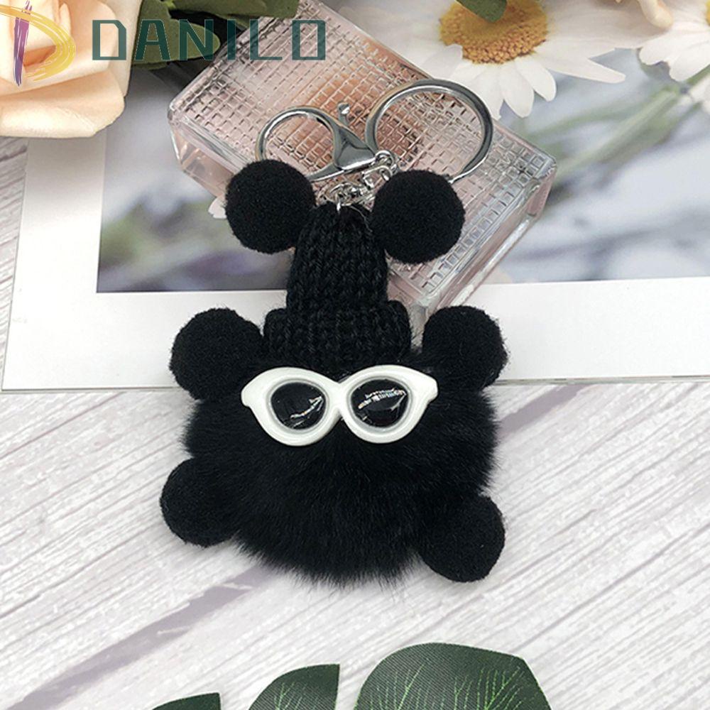 Móc Chìa Khóa Hình Thỏ Đeo Kính Mát Đáng Yêu