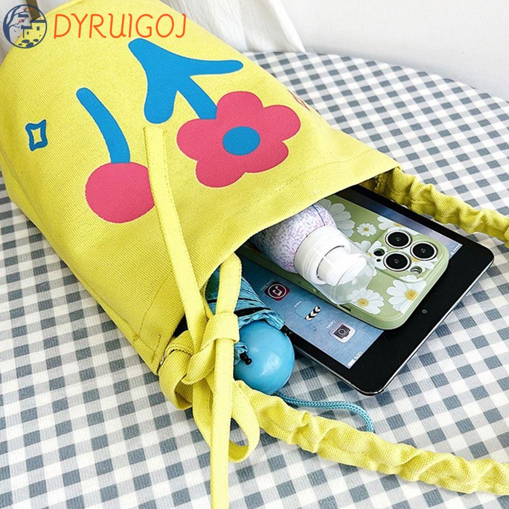 Túi Xách Đeo Vai Sức Chứa Lớn In Họa Tiết Hoa Tulip Dễ Thương Cho Nữ