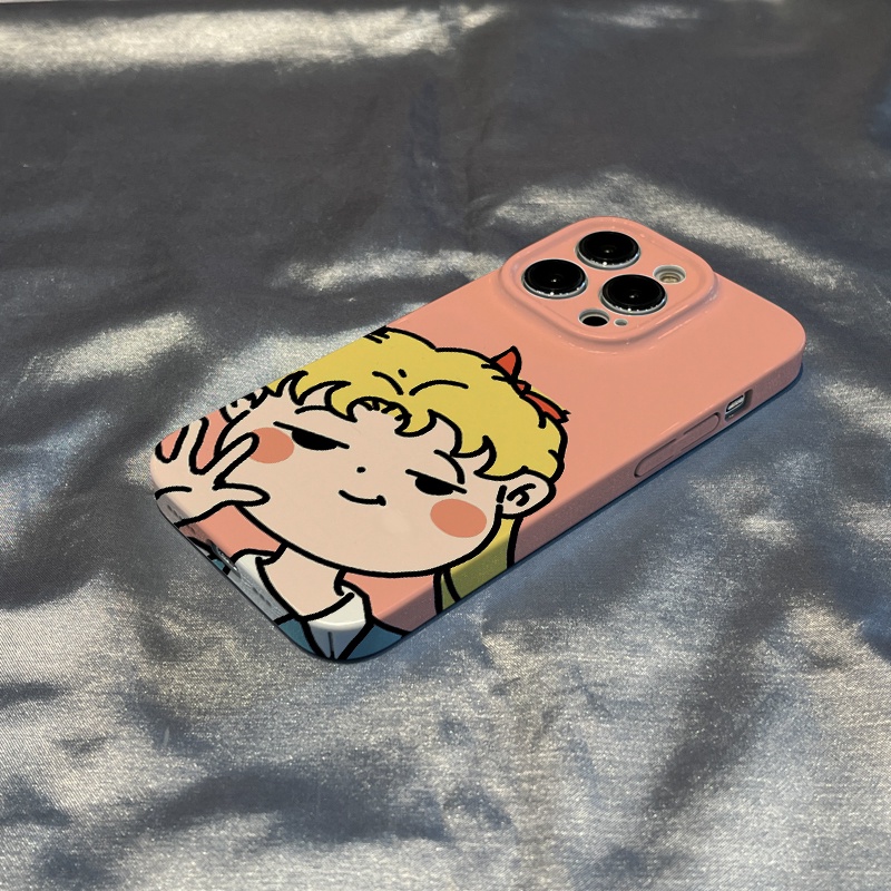 Ốp Điện Thoại Cứng Họa Tiết Cô Gái &amp; Mặt Trăng Dễ Thương Cho Iphone 117 Promax 14 138p HC7N